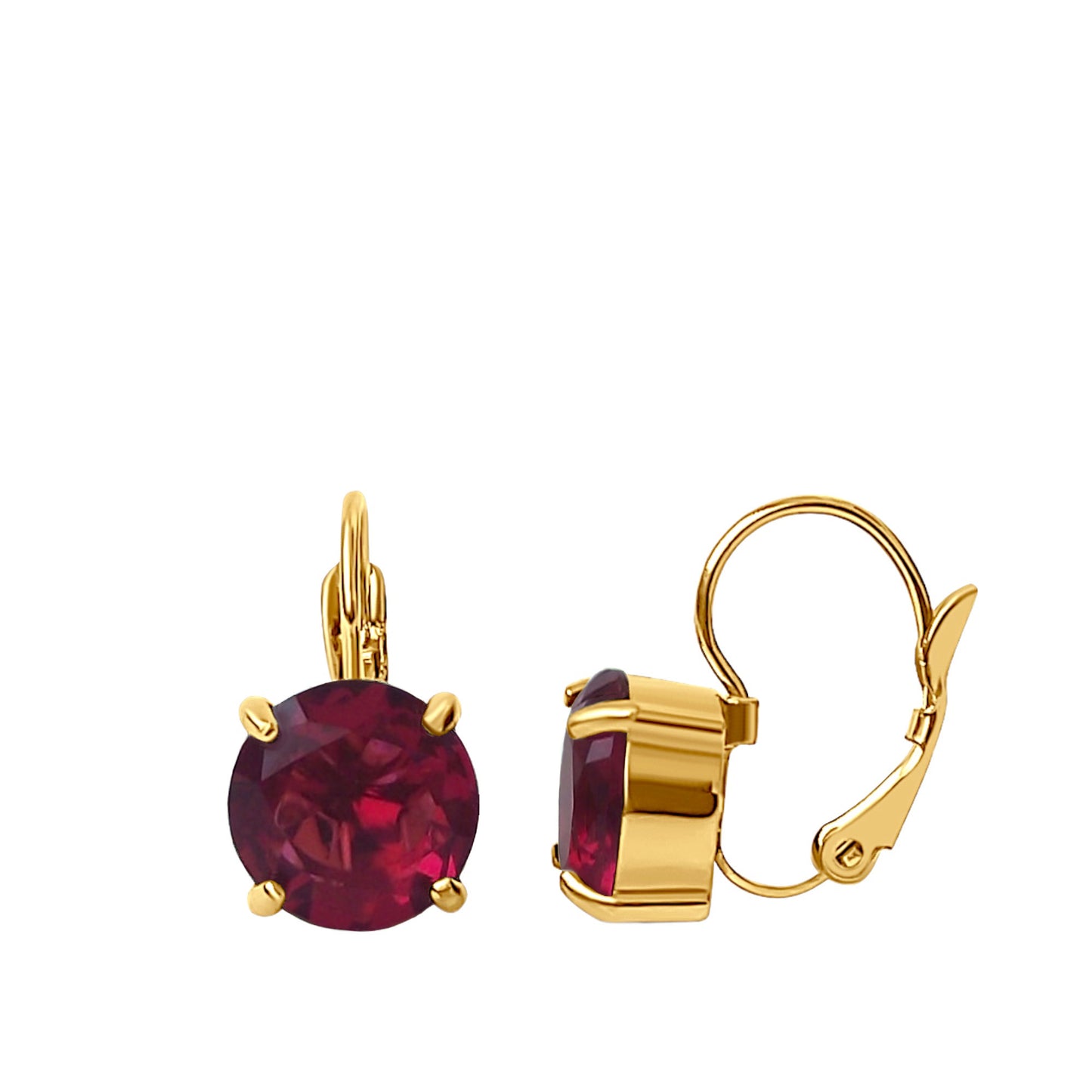 Luxury Ruby Gold Earrings