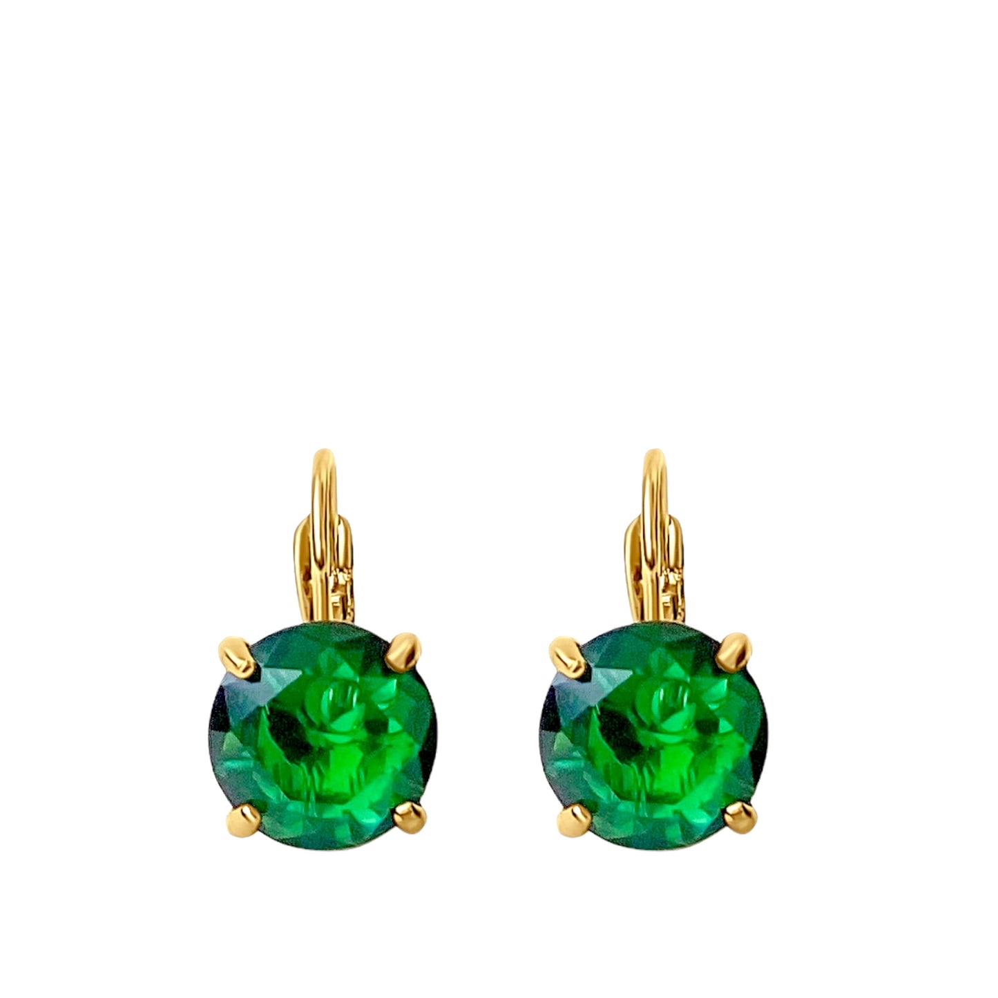 Luxury Emerald Gold Earrings