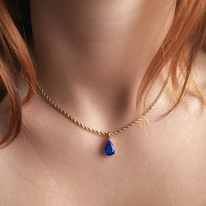 18K Sapphire Gemstone Necklace