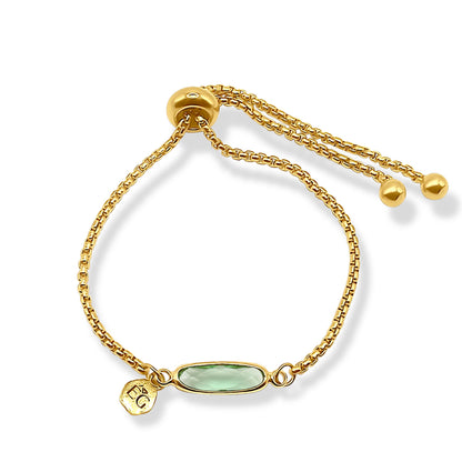 Peridot Baguette Adjustable Bracelet