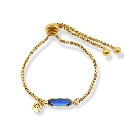 Sapphire Baguette Adjustable Bracelet