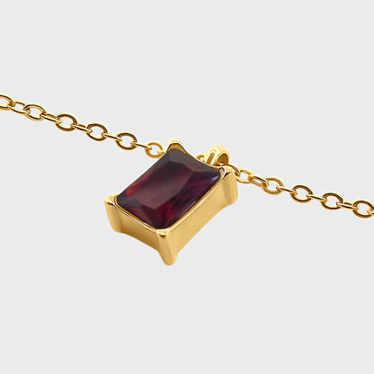 Garnet Gold Necklace