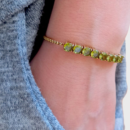 Peridot Adjustable Bracelet