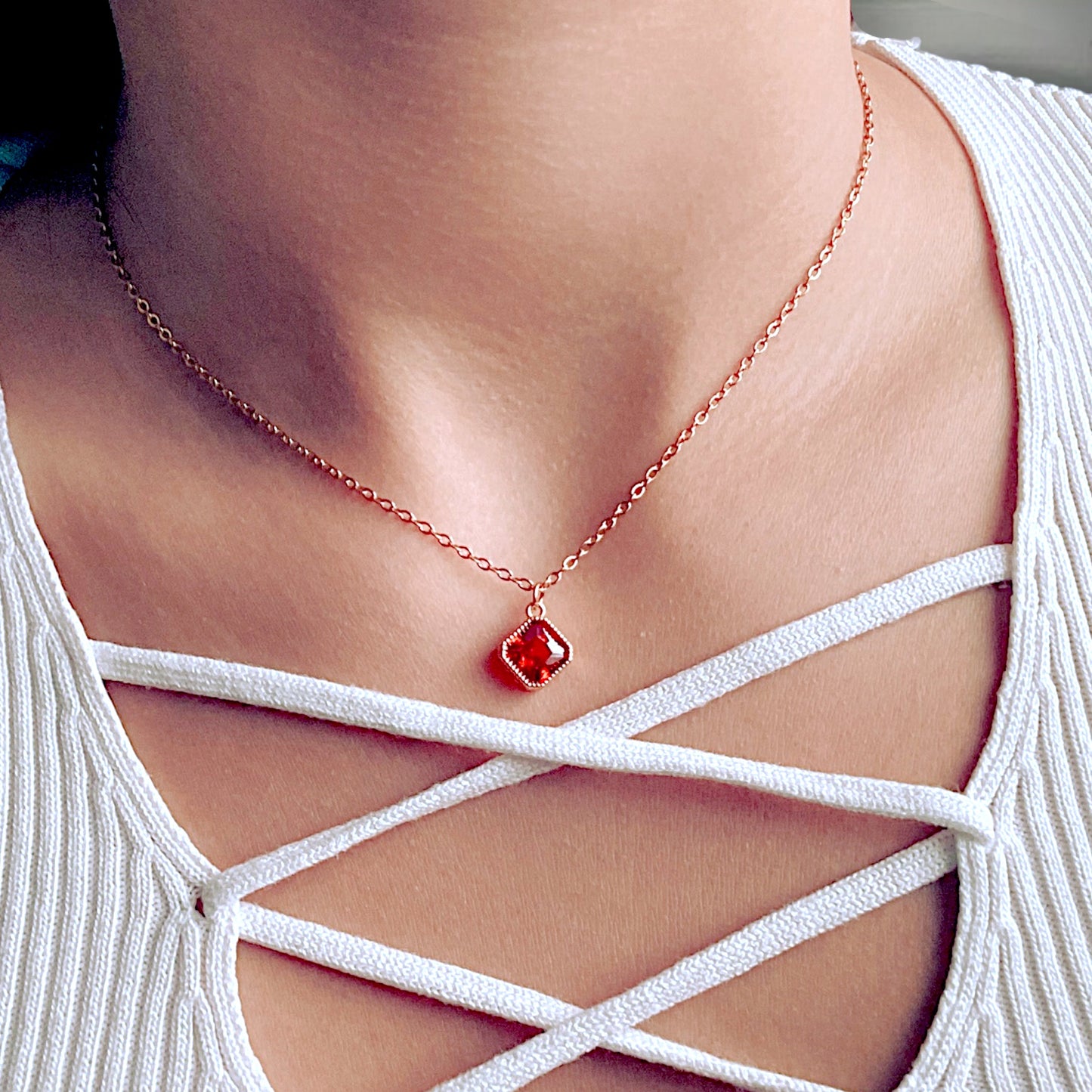 January Gemstone Necklace
