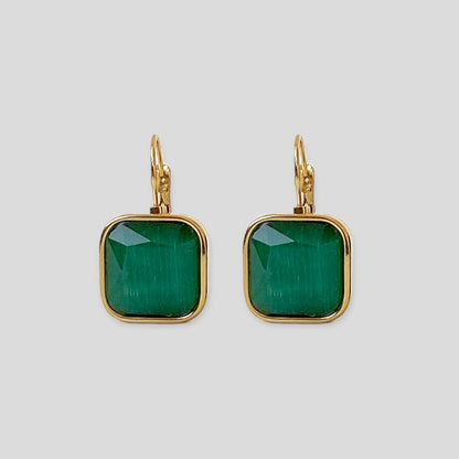 Emerald Vintage Drop Earrings