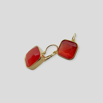 Ruby Vintage Drop Earrings