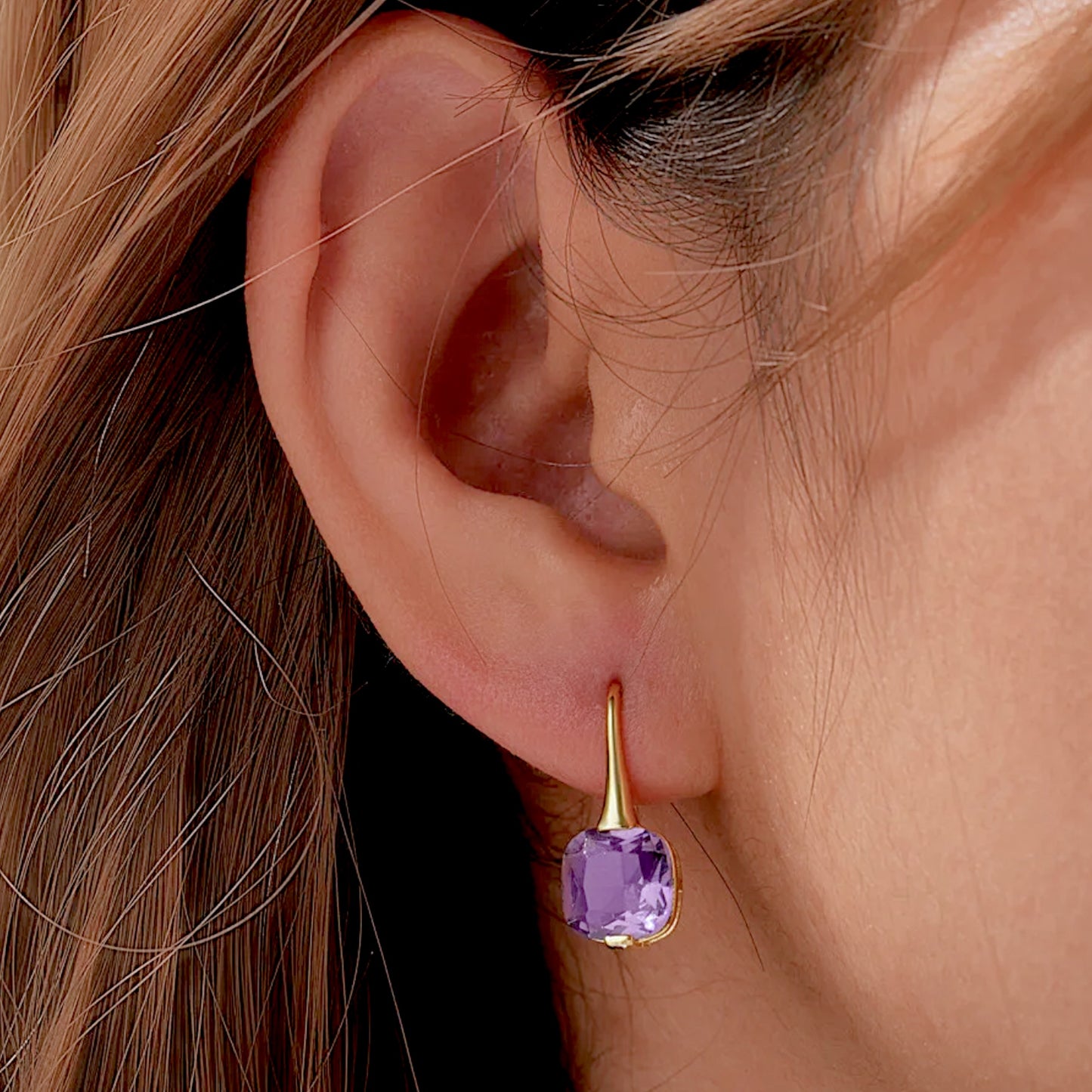 Amethyst Gemstone Drop Earrings