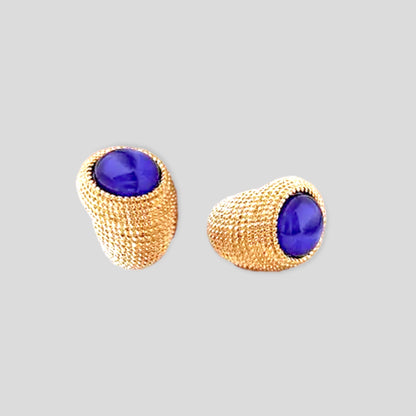 Sapphire Oval Earrings