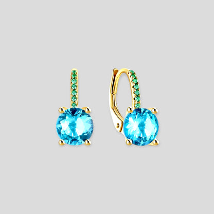 Luxury Blue Topaz Earrings