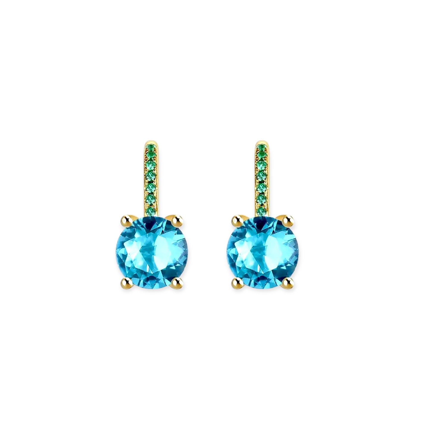 Luxury Blue Topaz Earrings