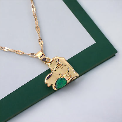 Emerald  Heart Necklace