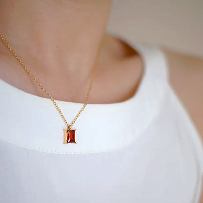 Garnet Gold Necklace