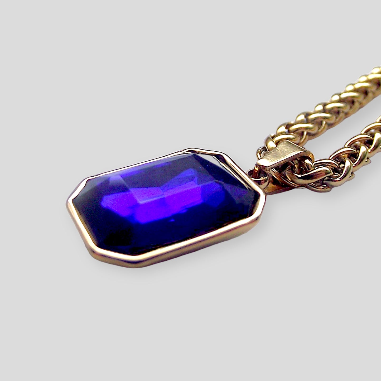 Keel Link Chain Sapphire Birthstone Necklace