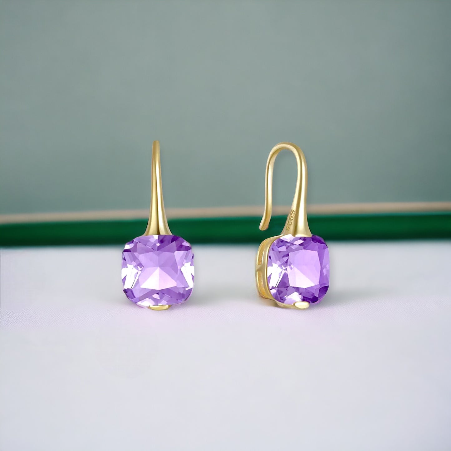 Amethyst Gemstone Drop Earrings