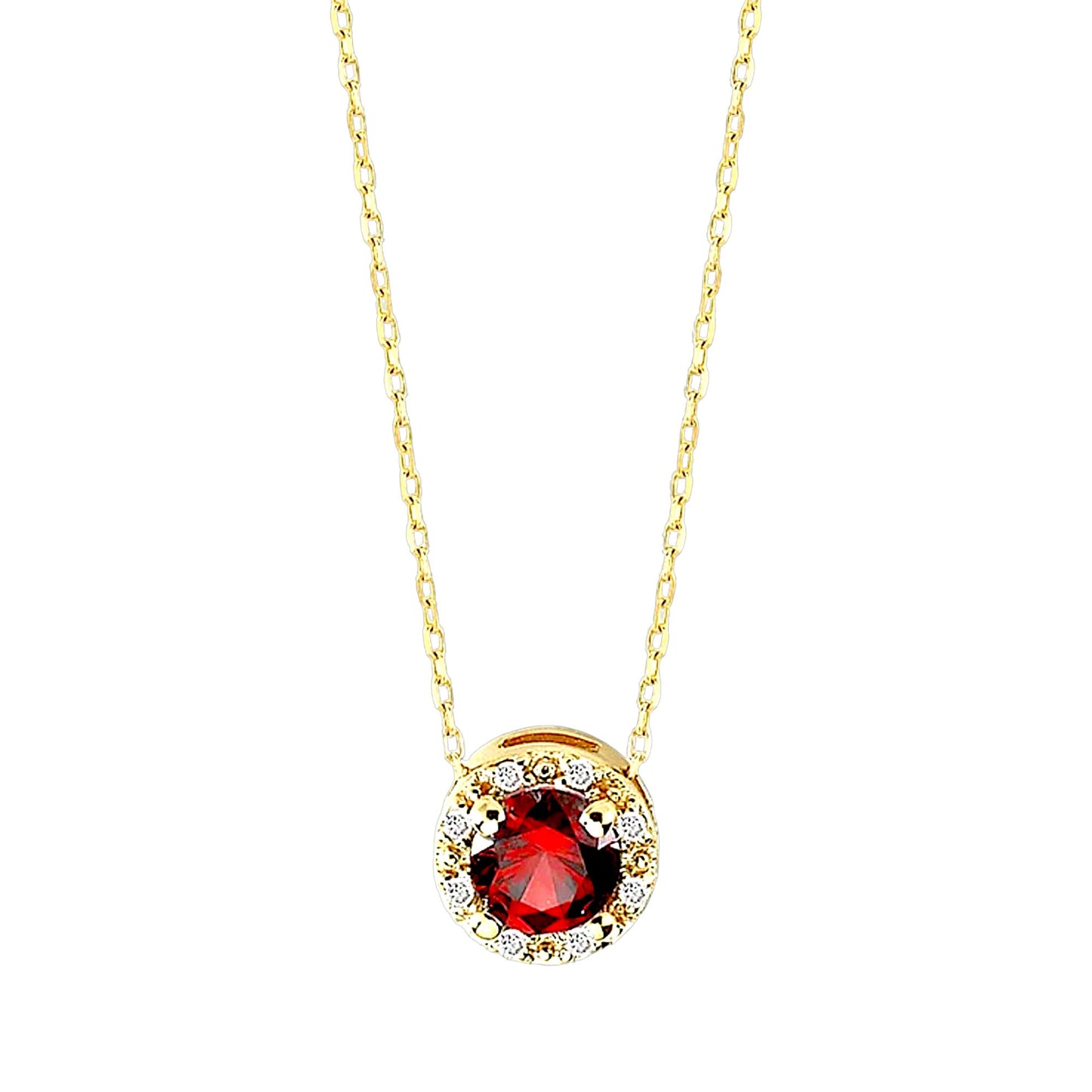 Luxury Ruby Birthstone Necklace