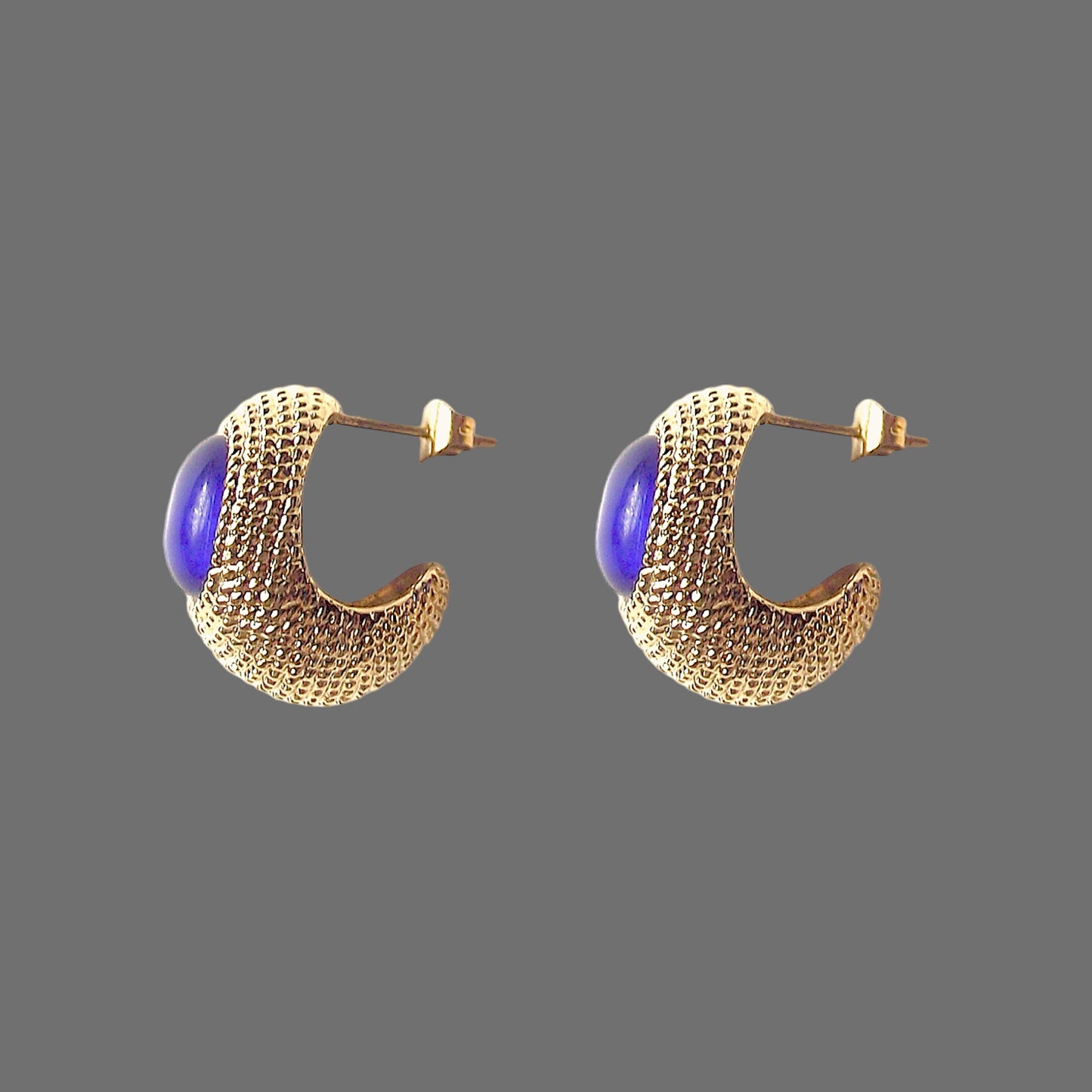 Sapphire Oval Earrings