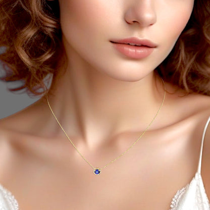 Luxury Sapphire Birthstone Necklace