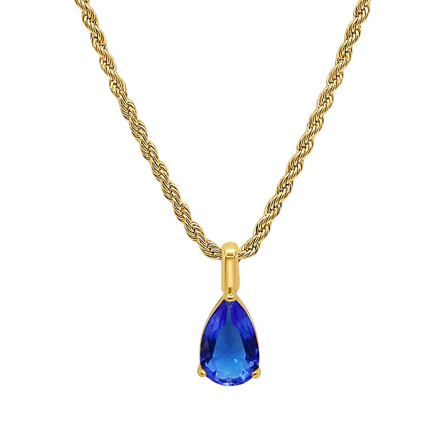 18K Sapphire Gemstone Necklace