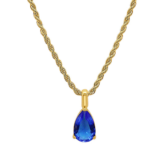 18K Sapphire Gemstone Necklace