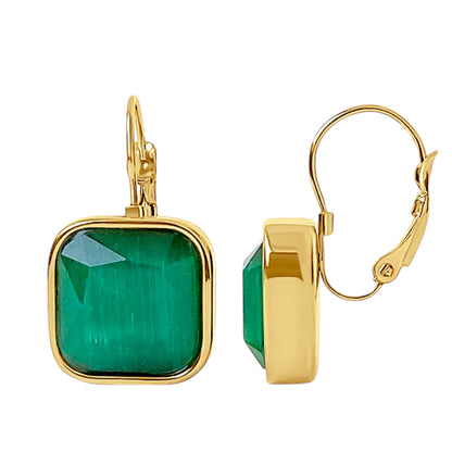 Emerald Vintage Drop Earrings