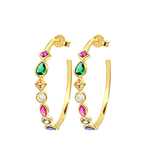 18K October Colourful Hoops