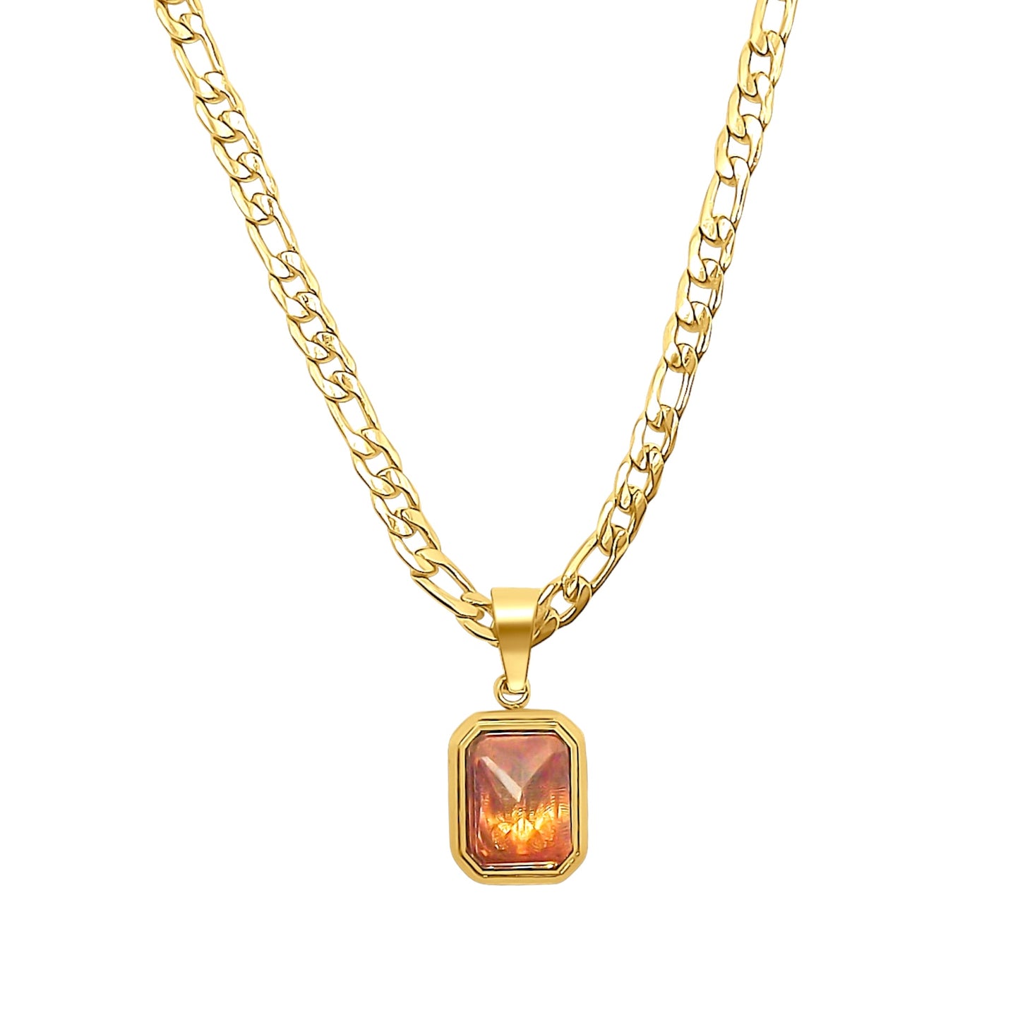 Citrine Birthstone Minimalist Necklace