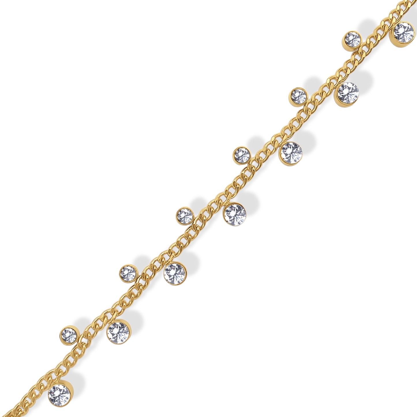 Luxury White Topaz Beaded Bracelet