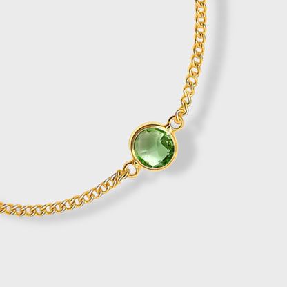 Peridot Circle Adjustable Bracelet