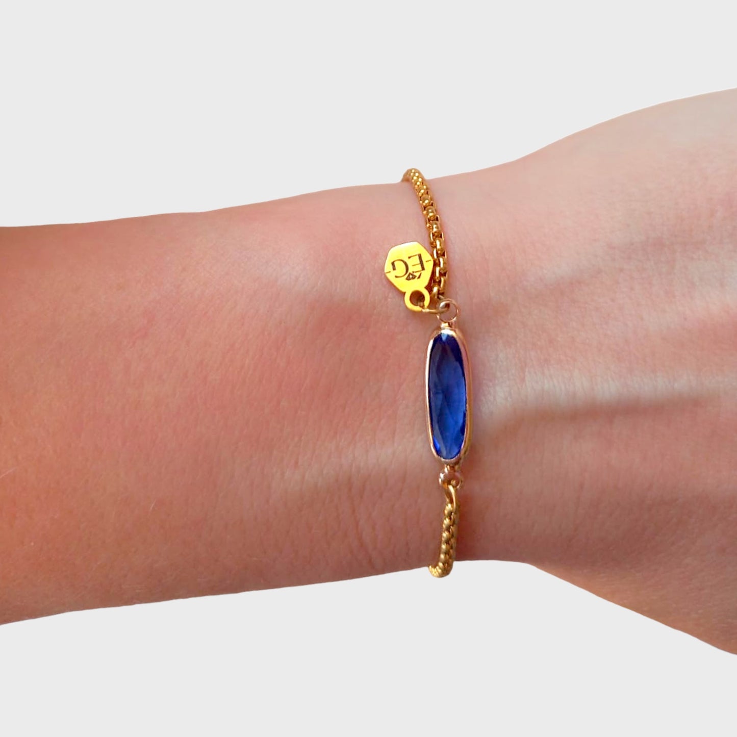 Sapphire Baguette Adjustable Bracelet