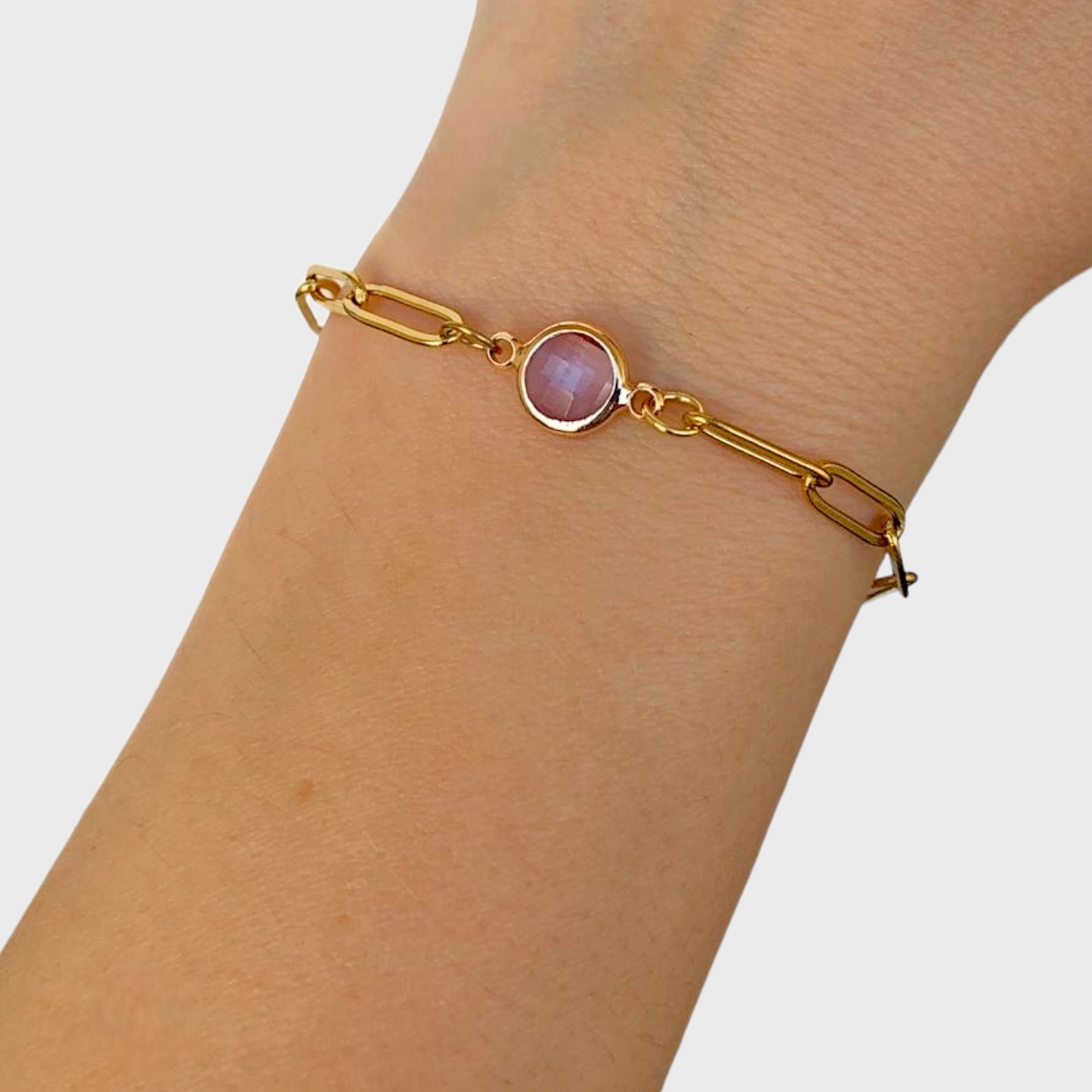 Alexandrite Circle Adjustable Bracelet