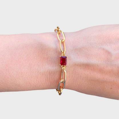 Ruby Gold Bracelet