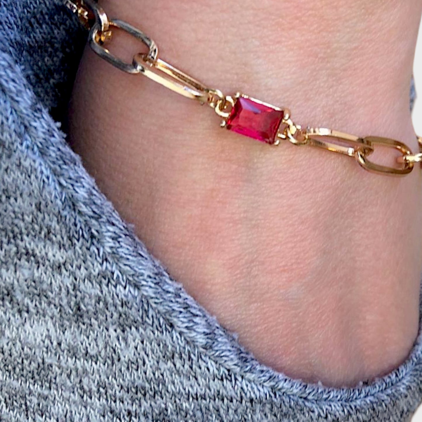 Ruby Gold Bracelet