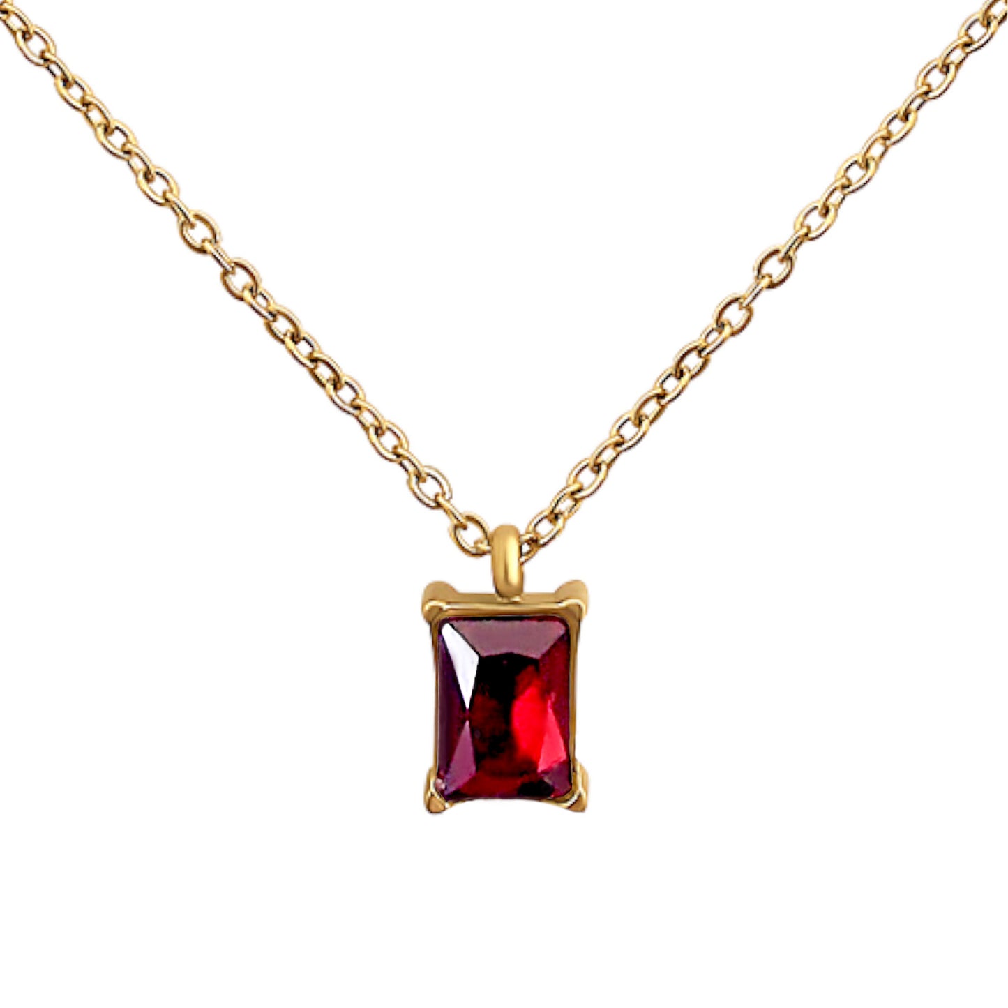 Garnet Gold Necklace