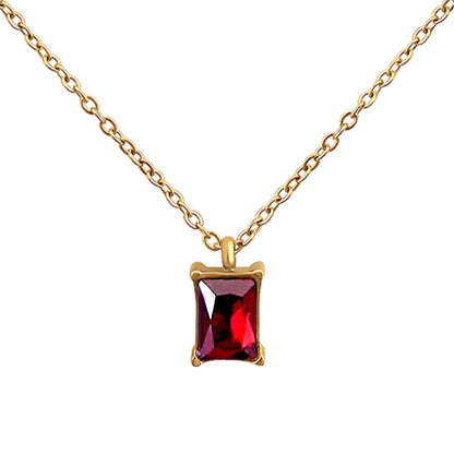 Garnet Gold Necklace