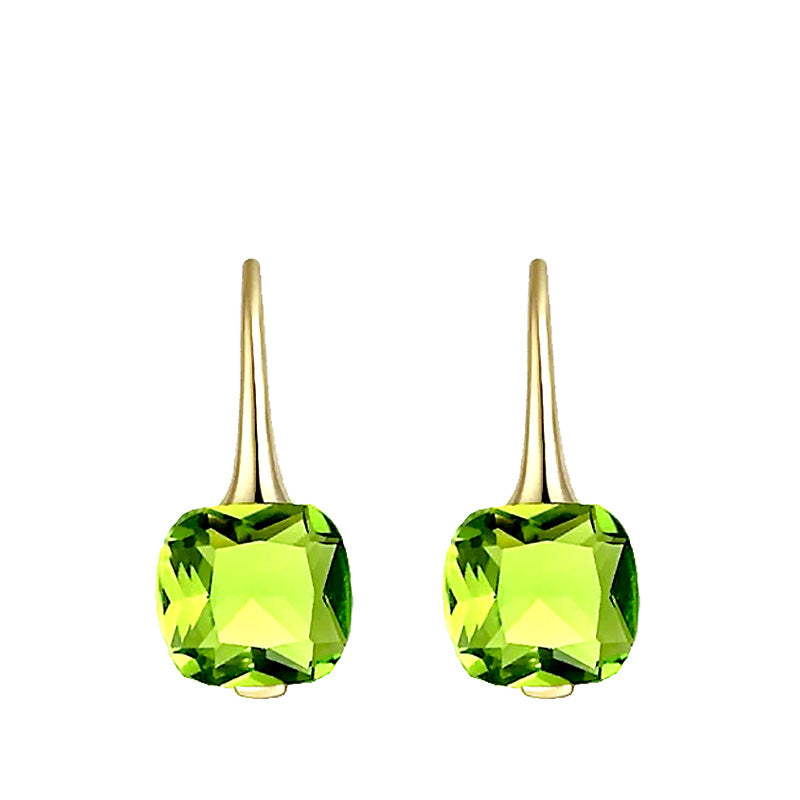 Peridot Gemstone Drop Earrings