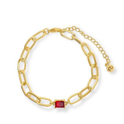 Garnet Gold Bracelet