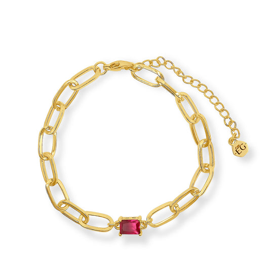 Ruby Gold Bracelet