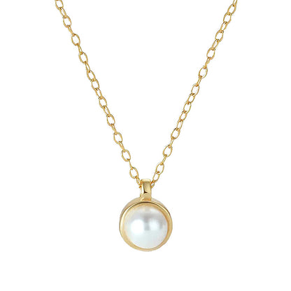 Dainty Pearl Gemstone Necklace